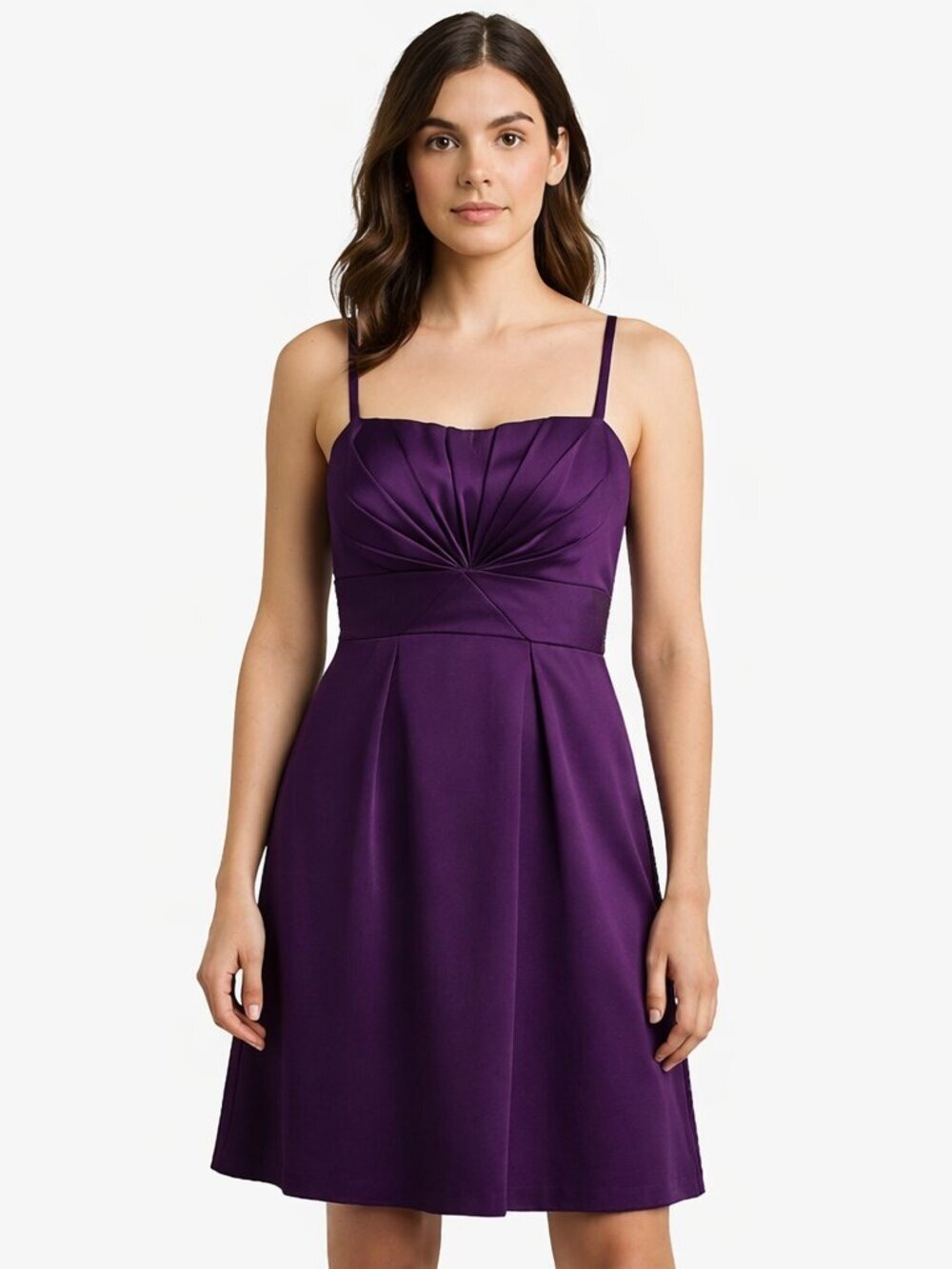 The Limited Purple Satin Dress/Adjustable Straps/Size 6/Elegant & Flattering